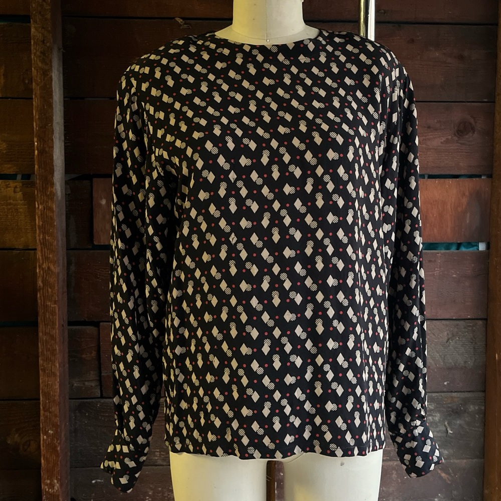Vintage 1980s Print Blouse